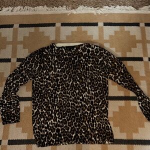J. Crew Animal Print Knit Top
